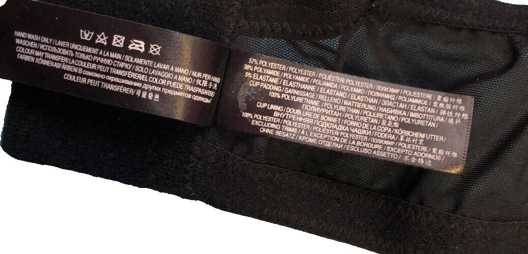 Bra 36DD Black Balconette Underwired Padded Hecate 40782 More by Bluebella NWT