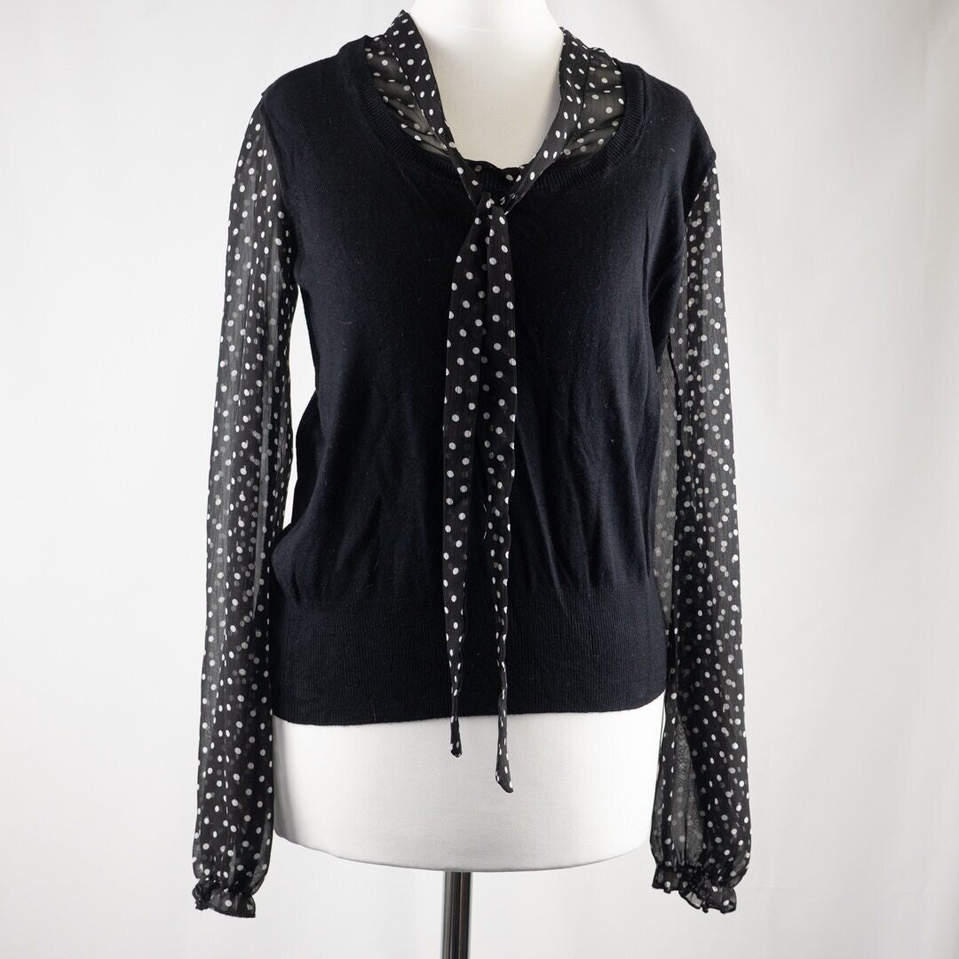 Papaya V-Neck Blouse with Jumper Attached Size 12