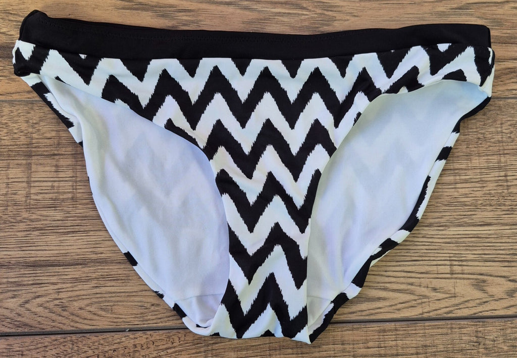 Freya 'Making Wav' Bikini Bottoms Black/White Size XS NWT