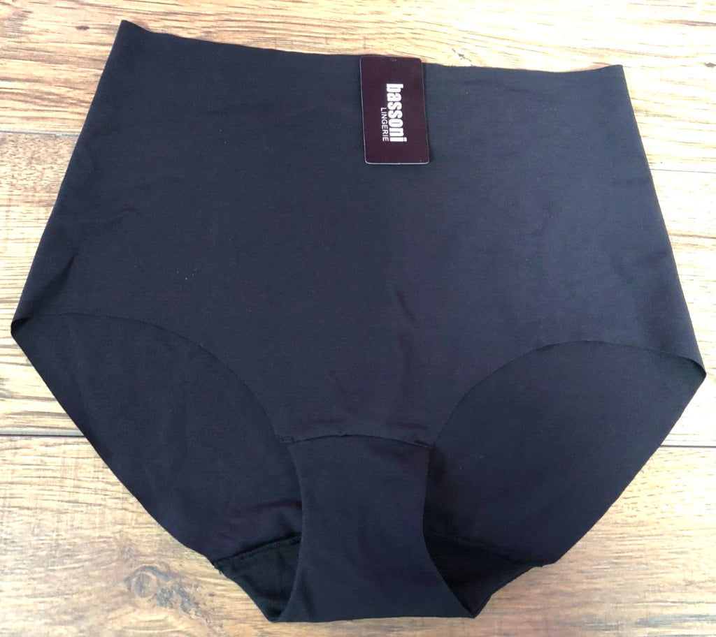 Bassoni Full Brief XL Black Full Coverage 8539HW New with Tags