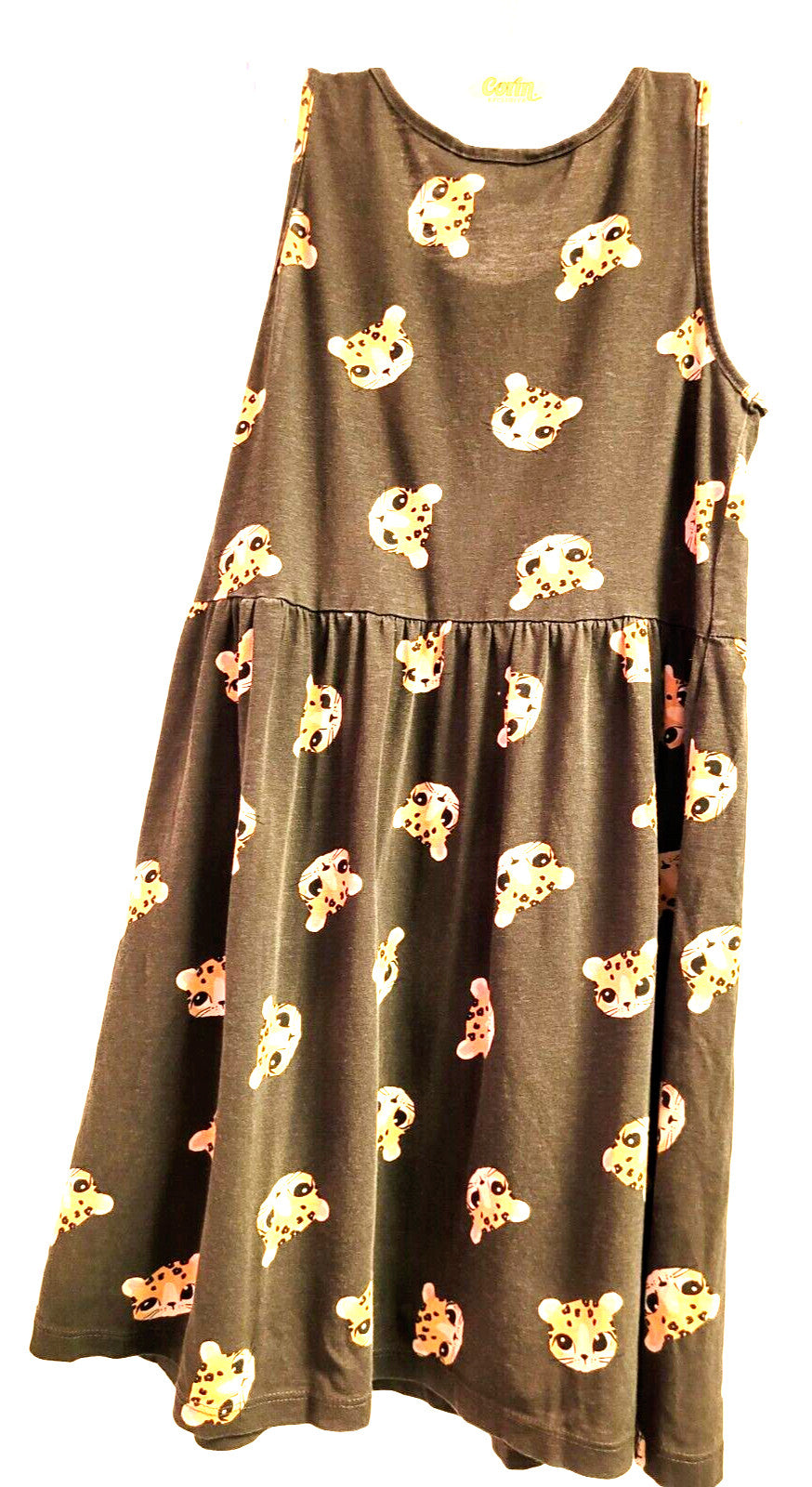 H&amp;M Girls Dress 6-8 Years Brown Mid Length Sleeveless Round Neck Pre-Owned
