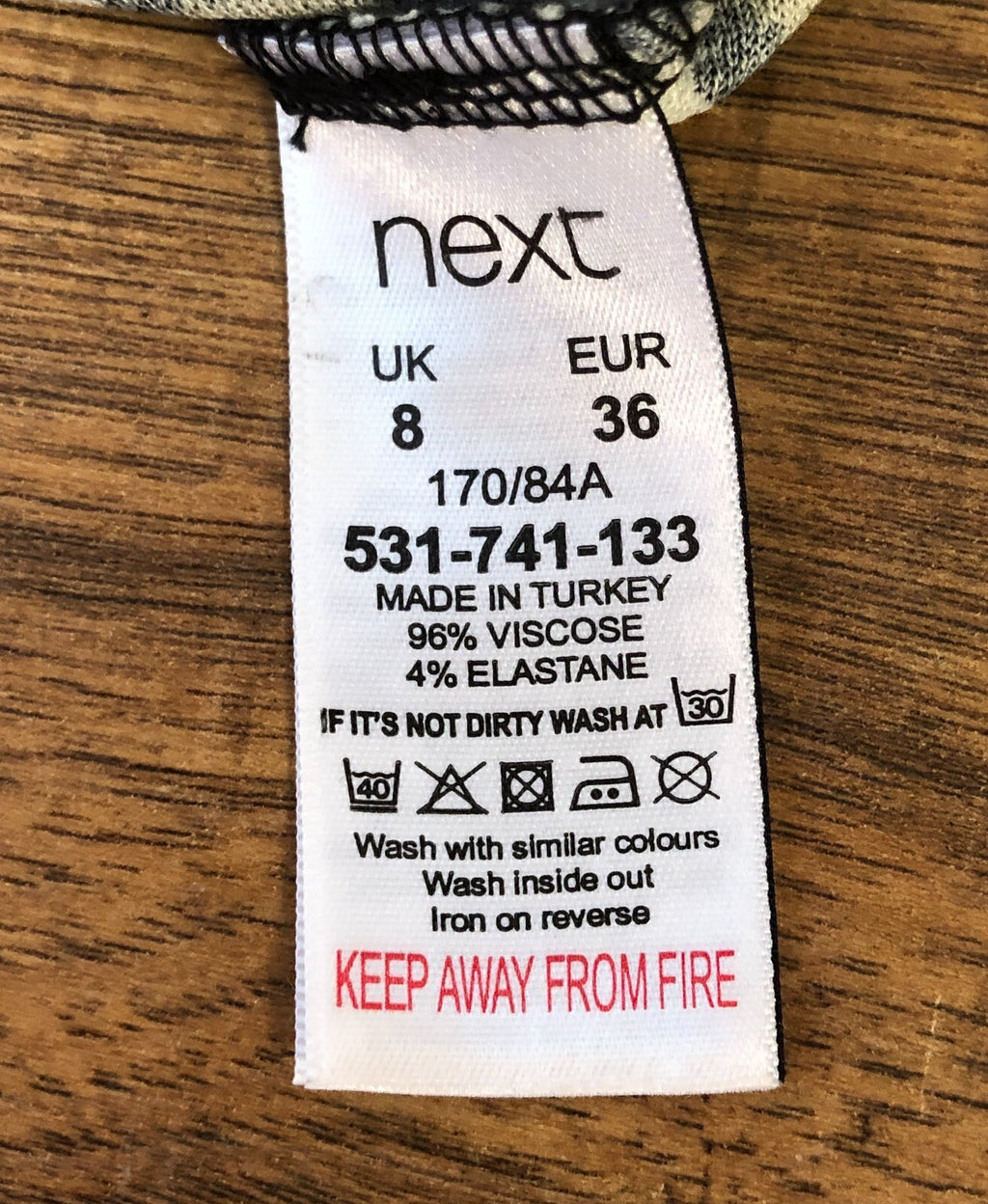 Next Beachwear Pattern Maxi Dress Size 8 Strapless Stretchy