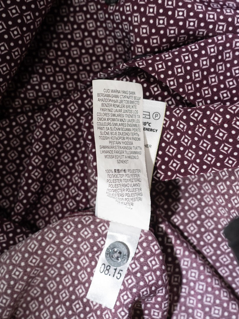 M&amp;S Men's Shirt Burgundy Medium Pre-Owned