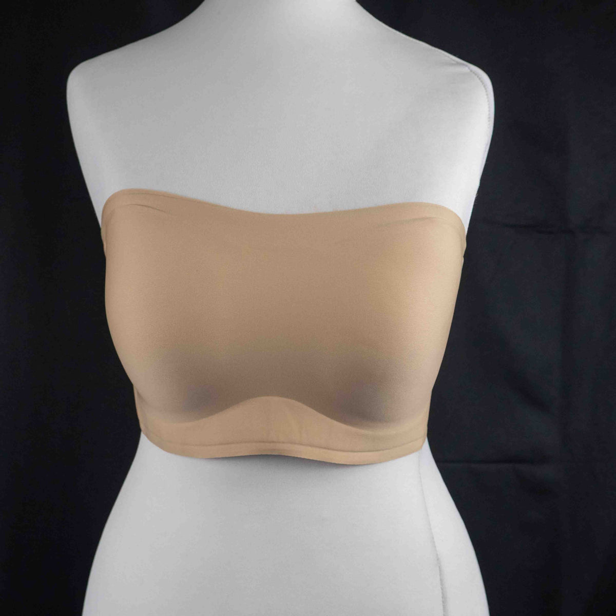 Celeste D'Or beige multiway bra with smooth moulded cups and hook and eye closure.