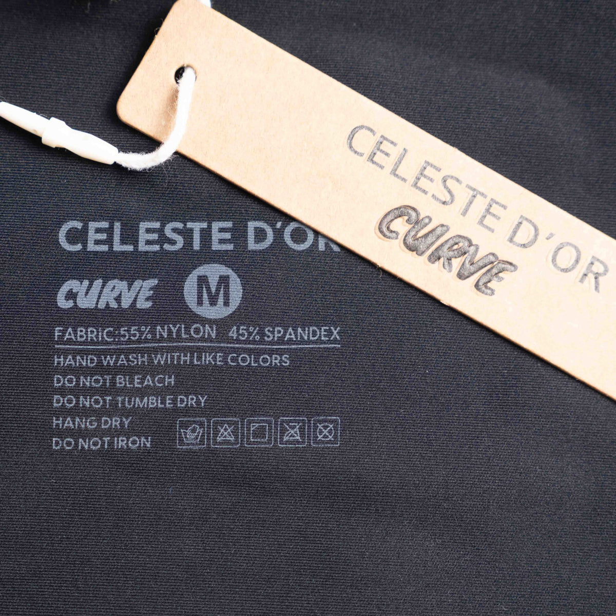 Celeste D'Or black padded curve bra with adjustable straps and removable pads.
