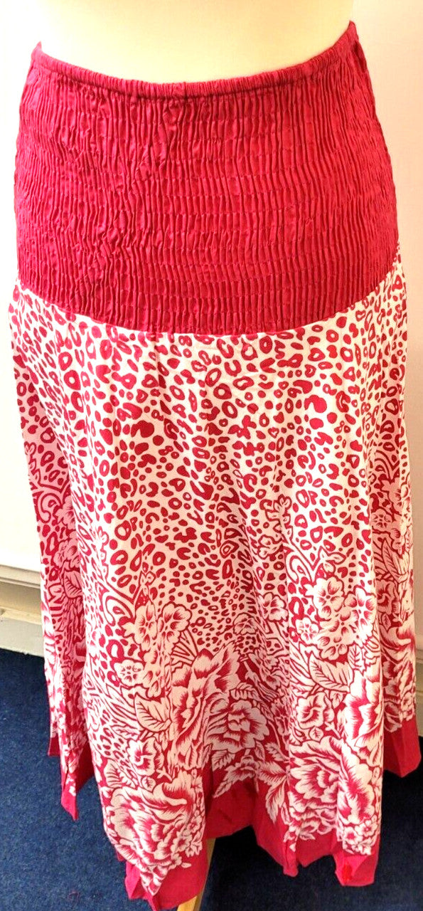 Pistachio 2 in 1 Dress and Skirt UK-Small Red/White 100% Cotton New with Tags