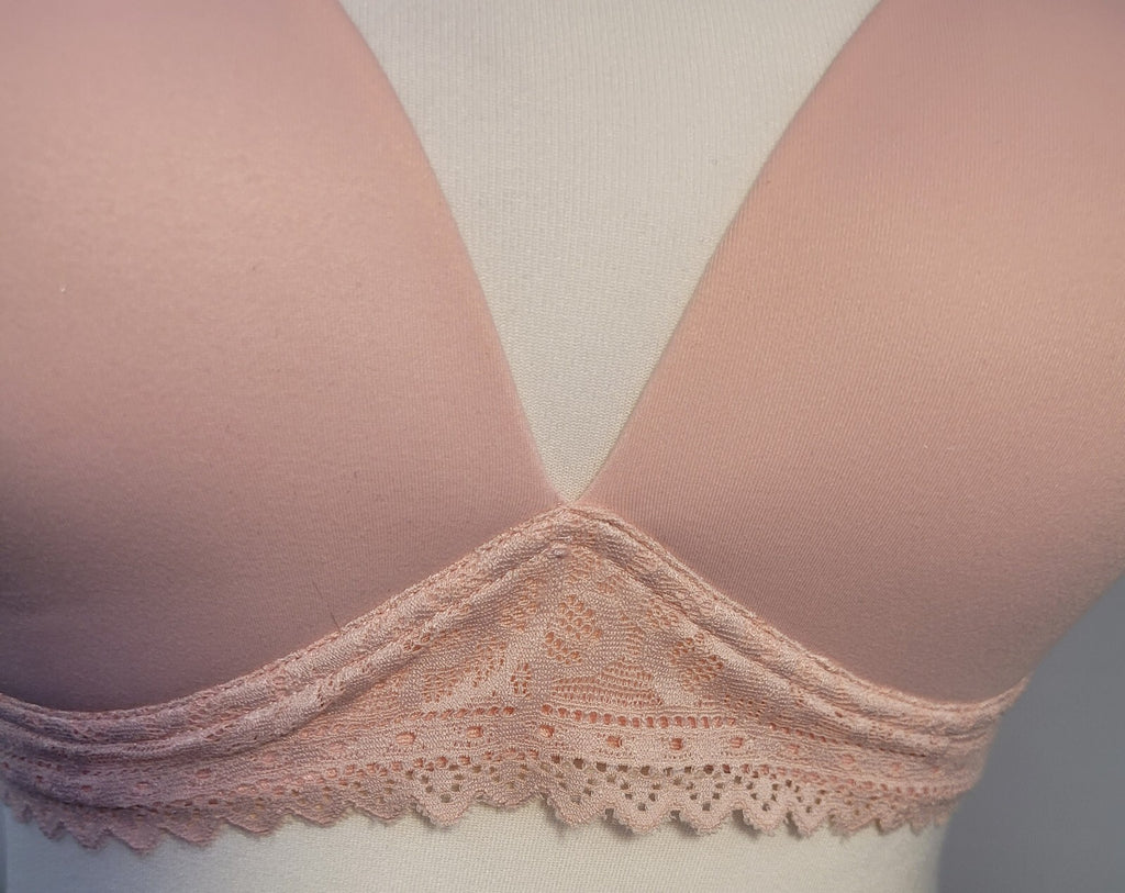 M&amp;S Bra 32DD Medium Pink Non-Wired Padded Body Lounge New with Tags