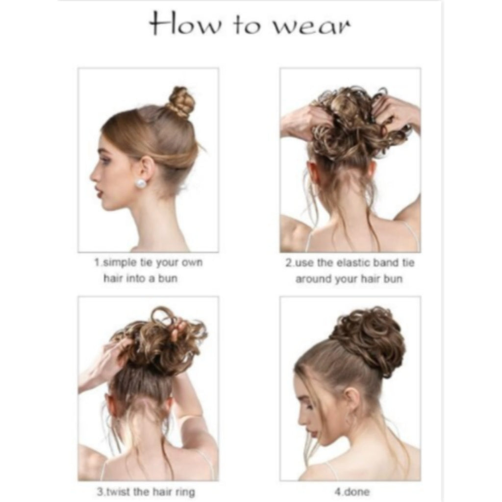 Fun Bun Hair Extension Golden Brown by SARLA BNWT