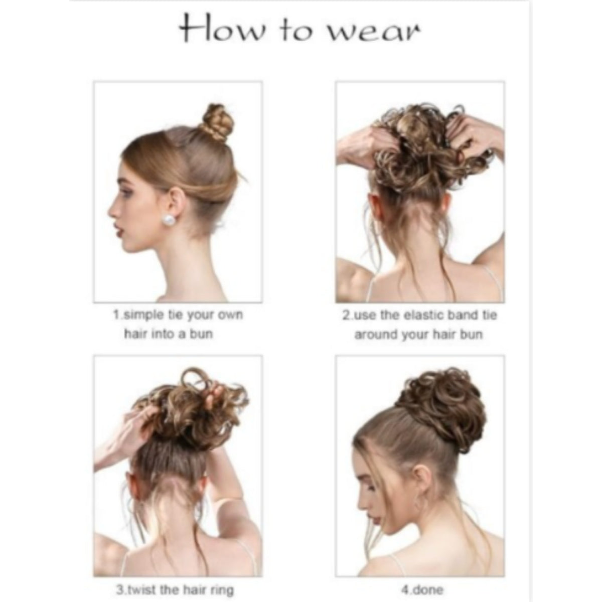 Fun Bun Hair Extension Medium Brown by SARLA BNWT