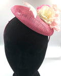 Fascinator Pink and White Flowers and Feather Detailing on Band BNWT