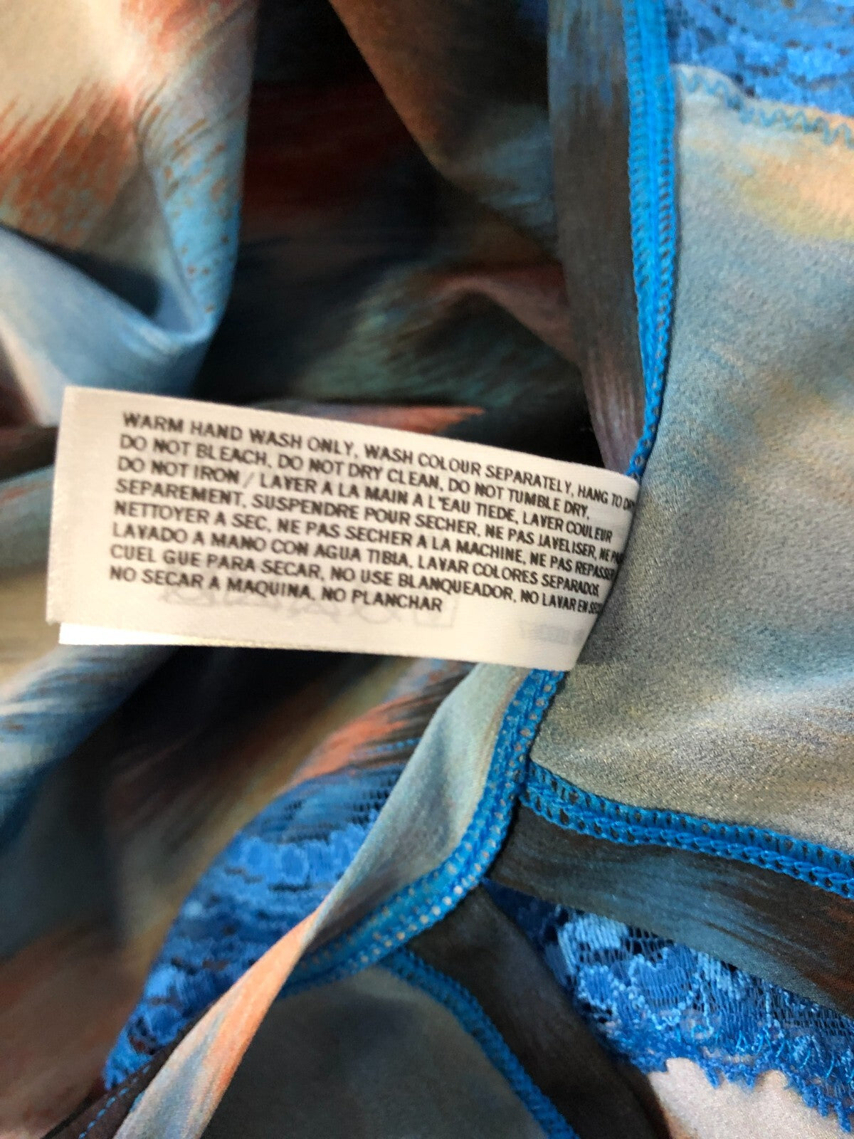 Wacoal Camisole Blue Floral Blur S Non Wired Non Padded BNWT