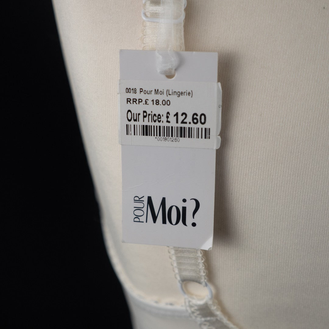Bra 32D White Eternal Padded PM3807 Balconette Underwired by Pour Moi BNWT