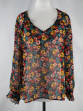 Papaya Shear Floral Top Size 12 | Pre-Owned