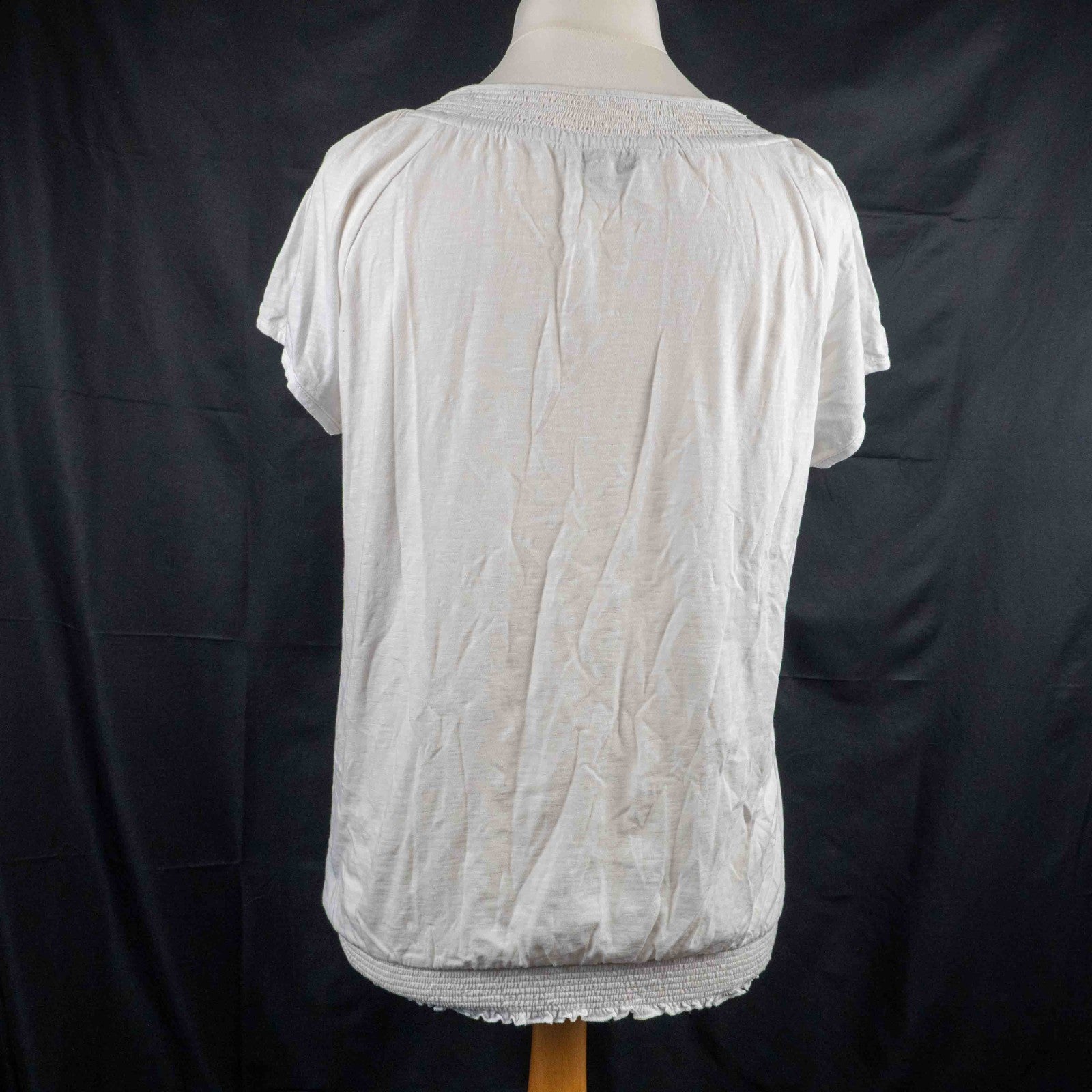 Debenhams Collection White Top with Orange Flowers Size 16 Top Pre-Owned