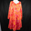 Sheilay Pink/Orange Floral XL Kaftan Beach Top New With Tag