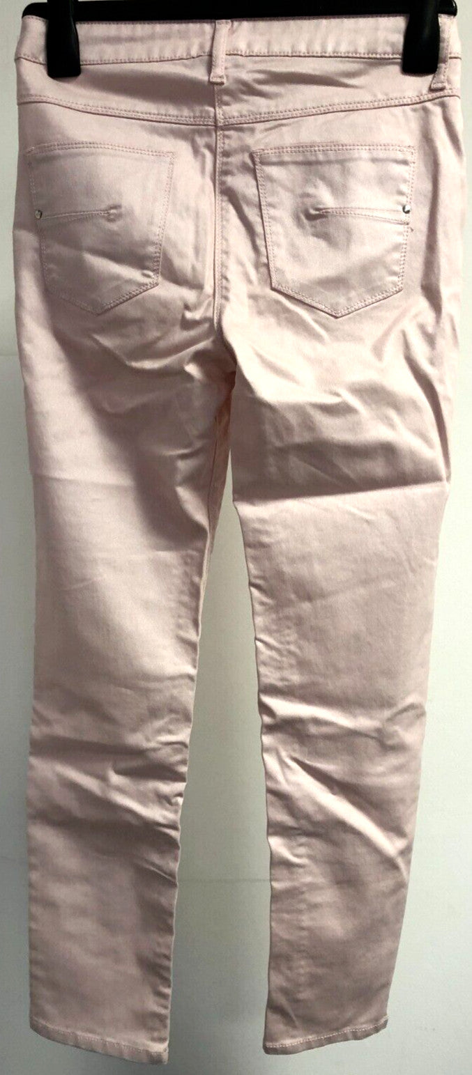 Rose Electron Trousers UK10 Pink Straight Leg Pockets Mid-Rise Pre-Owned
