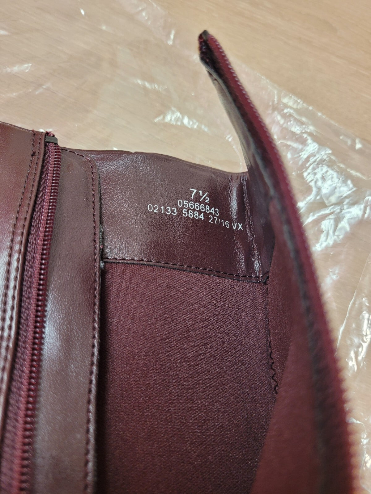 M&amp;S Ankle Boots UK 7.5 Brown/Wine Side Zip 7.5cm Block Heel Insolia New