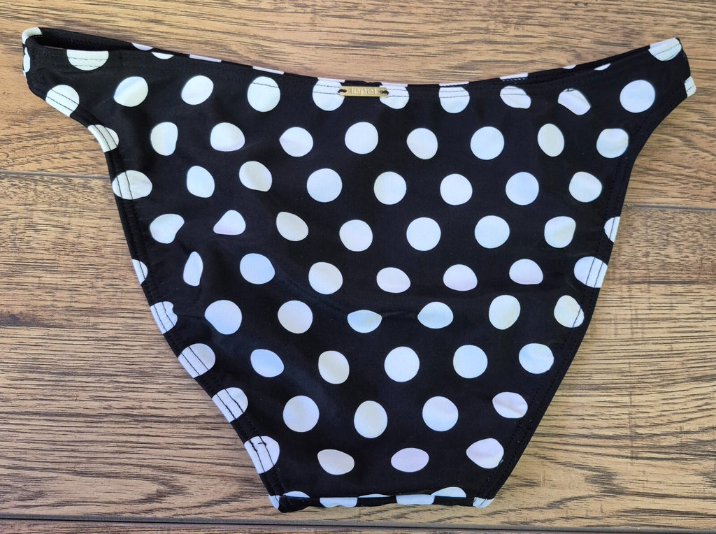 Lepel 'Polka Passion' Hipster Bikini Bottoms Black &amp; White UK8 NWT