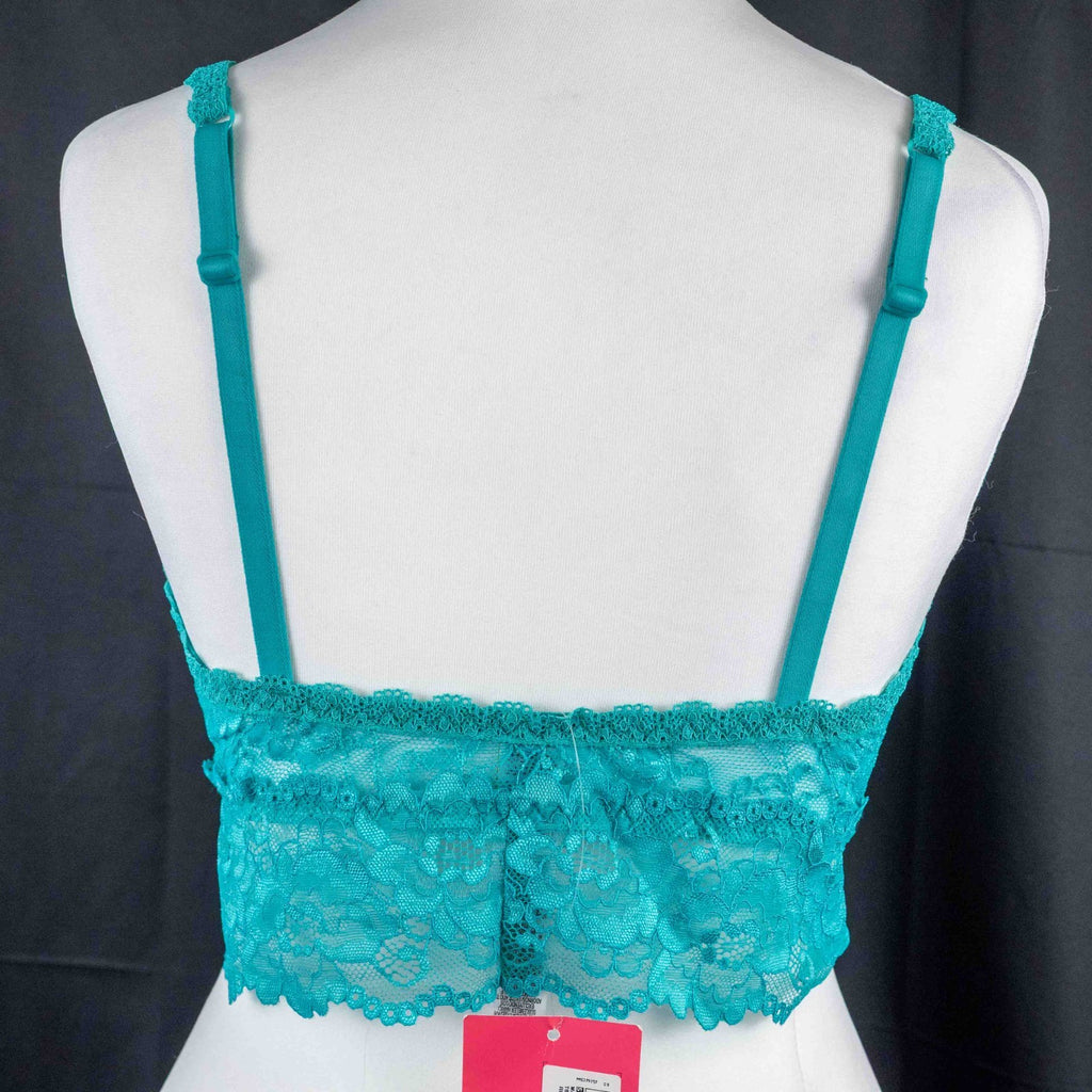 M&amp;S Lingerie Green Floral Lace Crop Top Size 12 NWT RRP £9.50