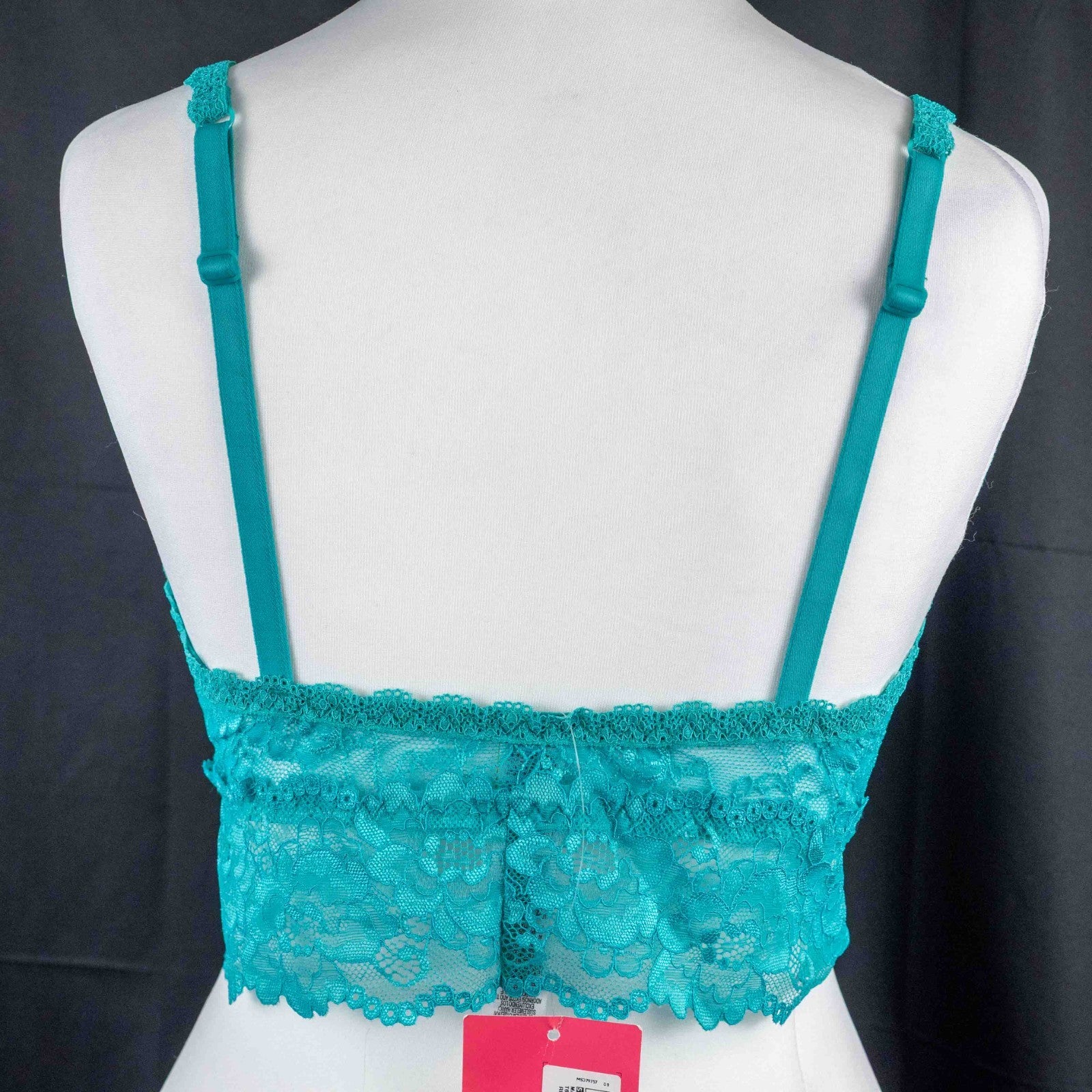 M&amp;S Lingerie Green Floral Lace Crop Top Size 12 NWT RRP £9.50