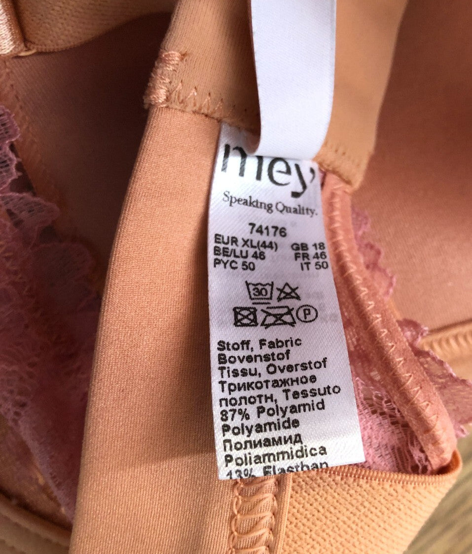 Bra &amp; Brief Set XL Burned Clay Balconette 97% Polyamide Non wired Padded  BNWT