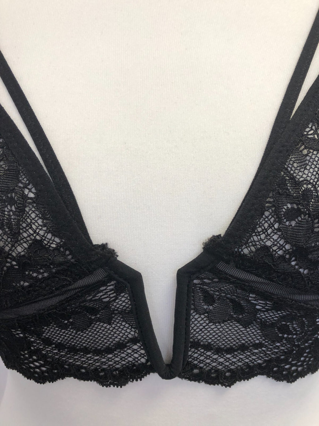 Primark Bralette S Black Floral Non Wired Non Padded BNWT