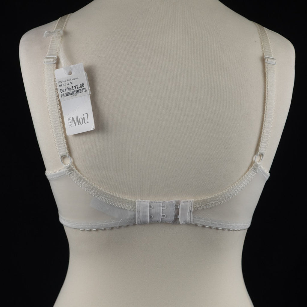 Bra 32D White Eternal Padded PM3807 Balconette Underwired by Pour Moi BNWT