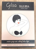 GILSA Silk Bra Self-Adhesive D Cup Nude Reusable Cleavage Lift New in Box