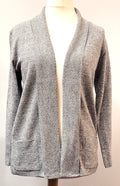 Womens Cardigan UK M/L Grey by Monique Open Front Pockets New with Tags