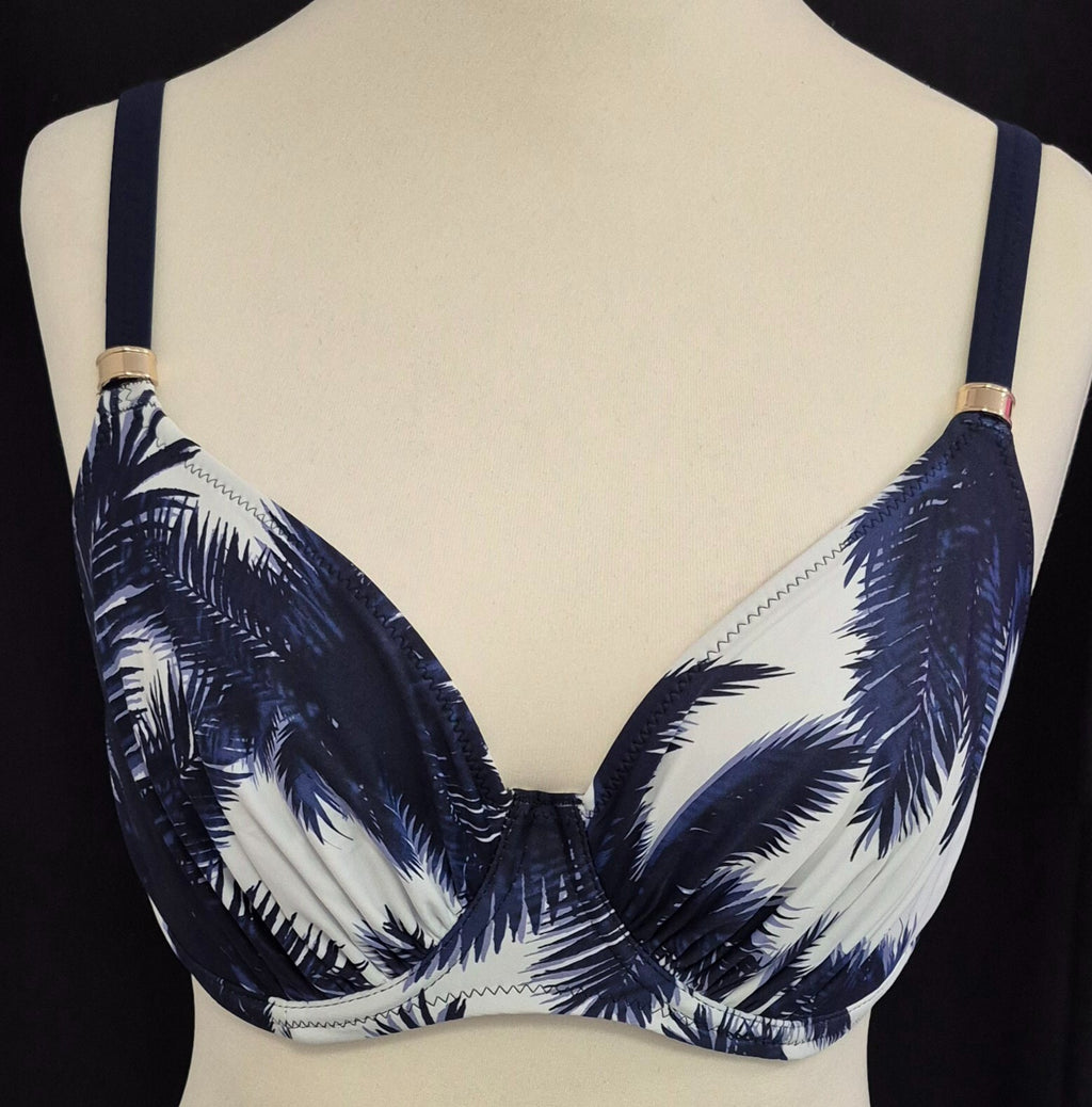 Fantasie 'Carmelita Avenue' Bikini Top Blue/White 32E NWT