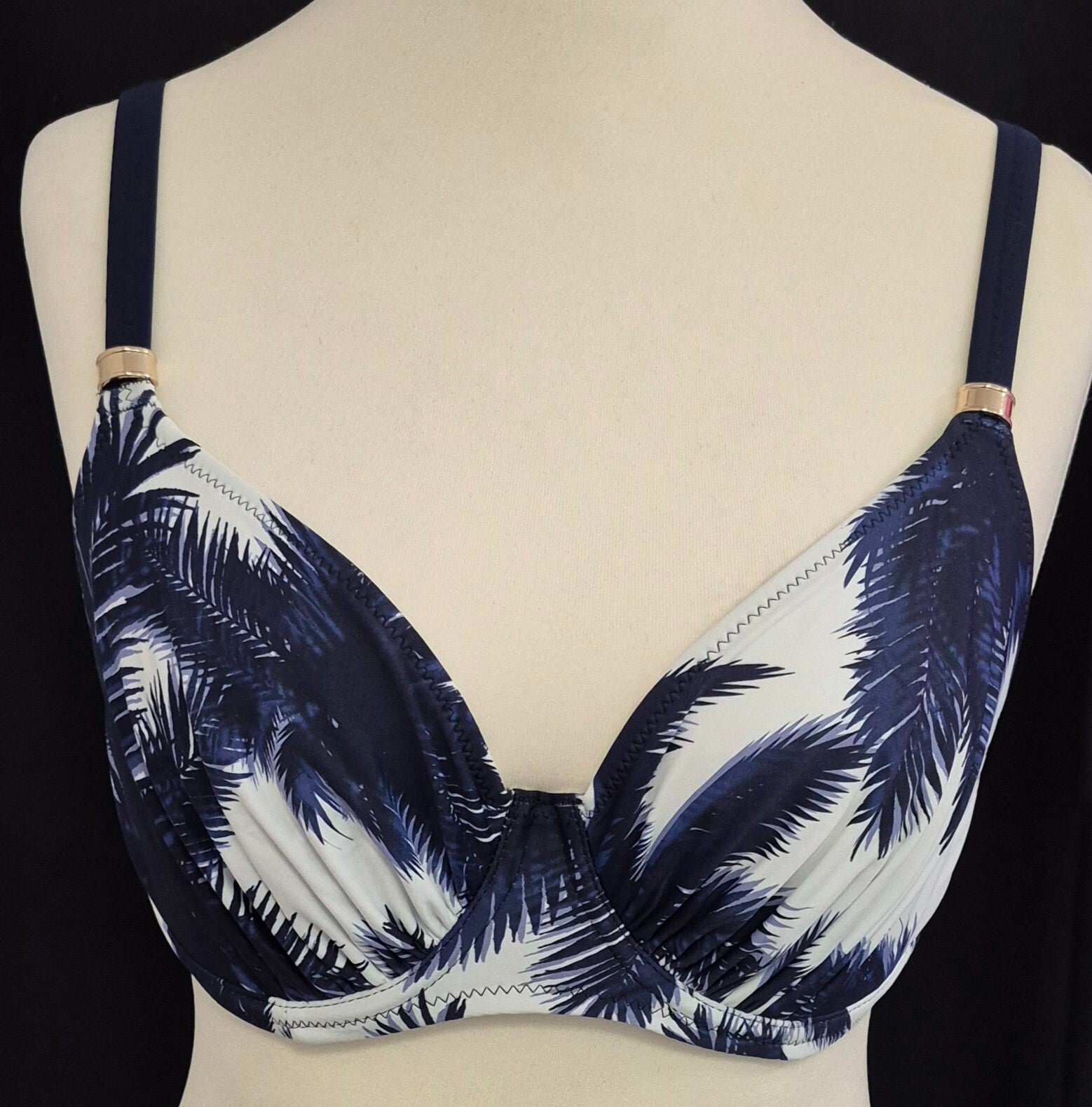 Fantasie 'Carmelita Avenue' Bikini Top Blue/White 32E NWT