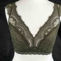 M&amp;S Size 10 Khaki Eyelash Lace Bralette New With Tag RRP £12