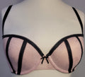 Little Minx Halo Bra 32D Pink/Black Balconette Underwired Padded New with Tags
