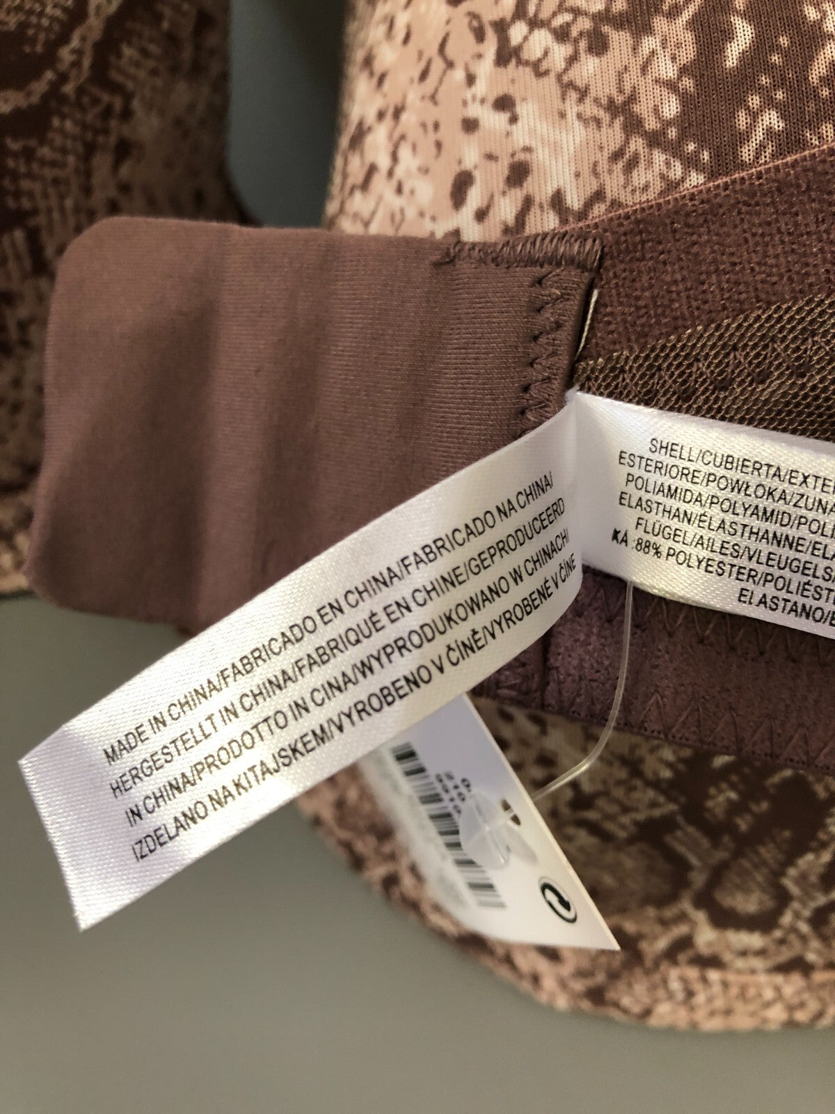 Primark Brown Print Underwired 38F Bra New With Tag