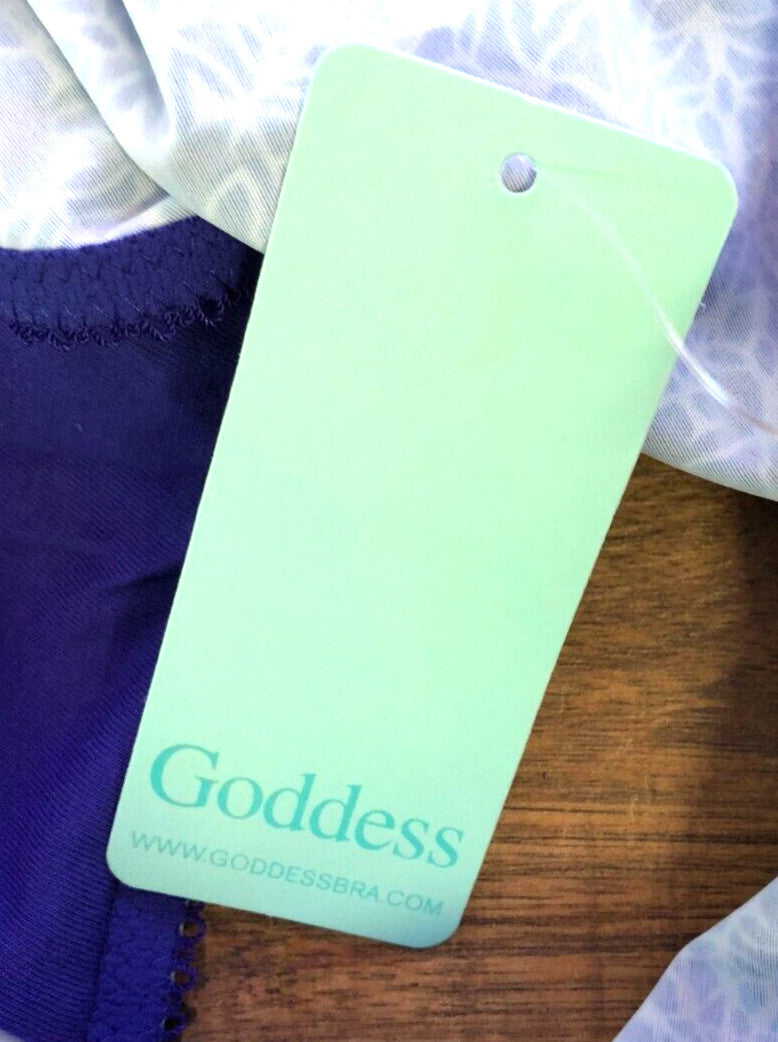 Goddess Briefs XL Blue/White Kayla Kasbah VW104 Full Rear Coverage New with Tags