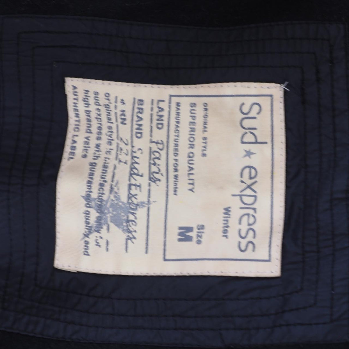 SudExpress Padded Coat Size Medium