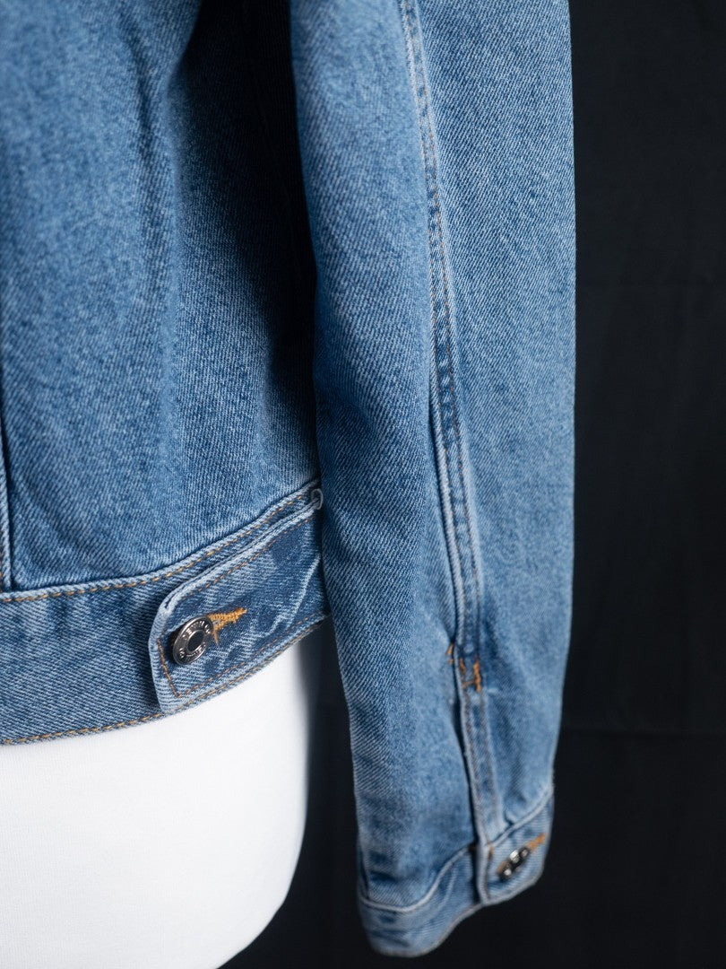 Womens Denim Jacket UK8 Blue Long Sleeve Button Through by Denim &amp; Co