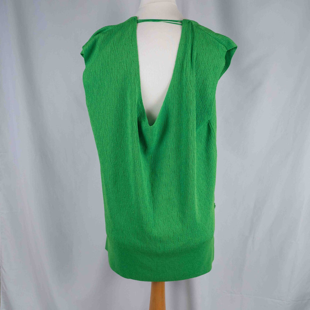 Zara Green Sleeveless Large Top New With Tag RRP £19.99
