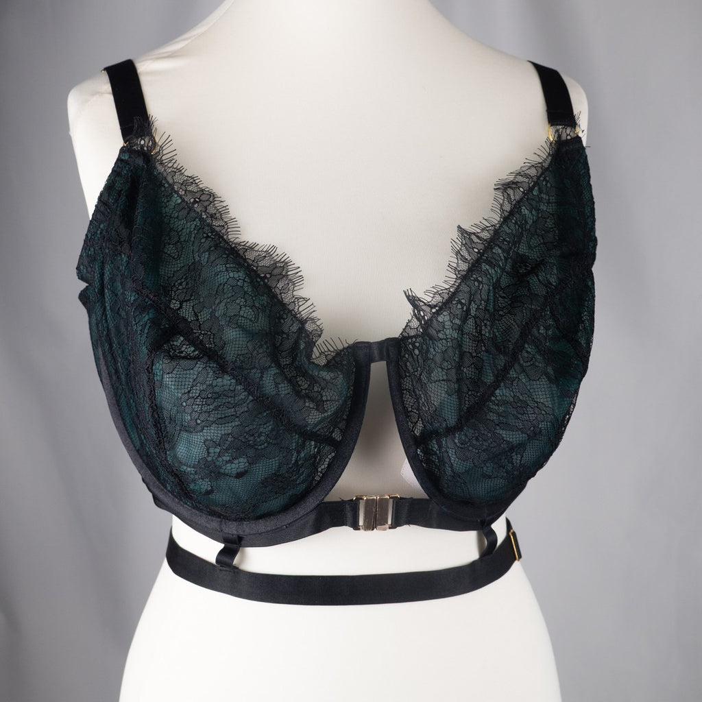 Bra 44G Forest Green Harness Style DH463 Underwired by Gabifresh BNWT
