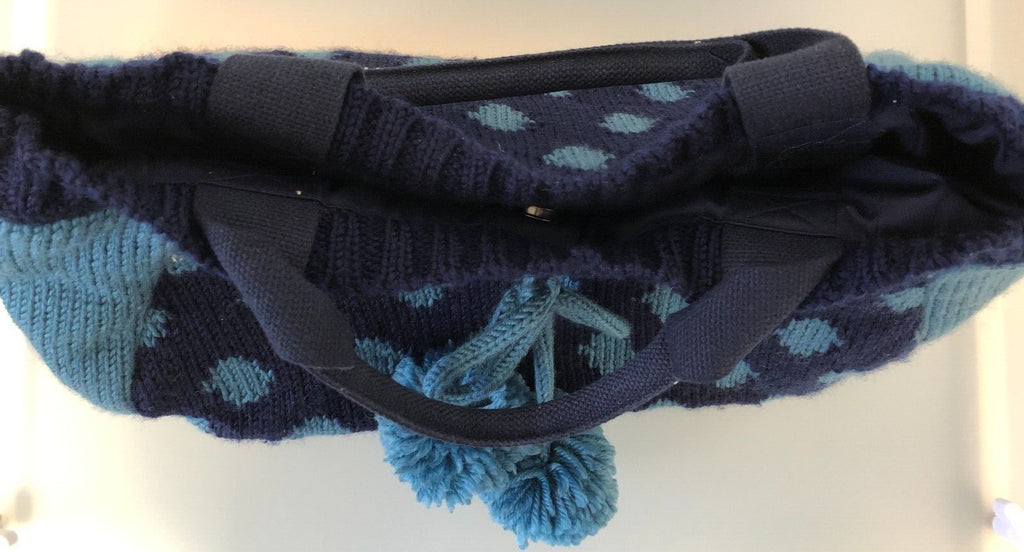 Ollie &amp; Nic Navy and Aqua Handbag Pre-Owned
