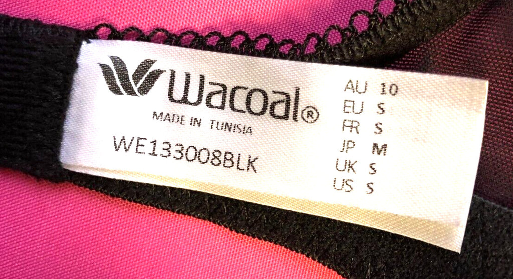 Wacoal Opulence Longline Lace Bra Small Black Underwired Padded BNWT
