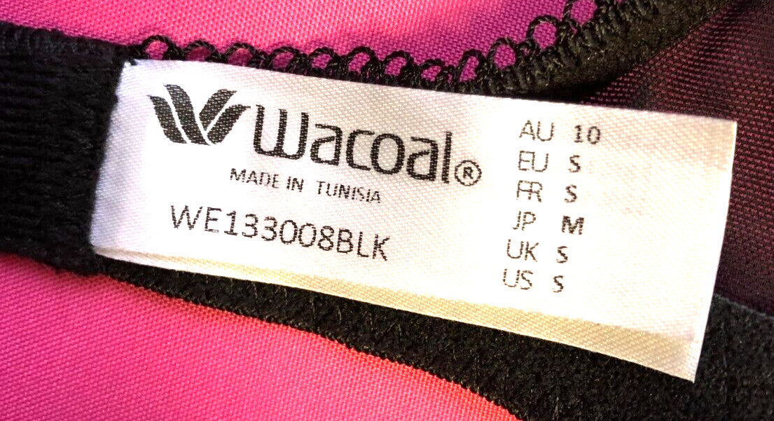 Wacoal Opulence Longline Lace Bra Small Black Underwired Padded BNWT