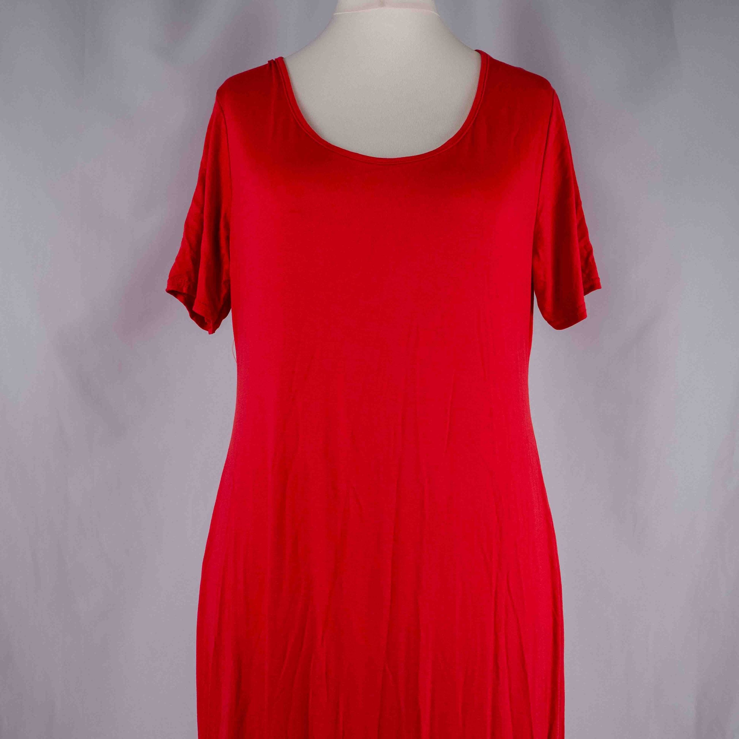 Boohoo Red Maxi Dress Size 18 NWT