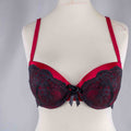 After Eden Red 36C Bra with Grey Lace Detail NWT RRP £38.00