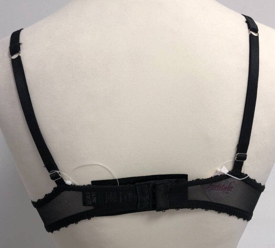 Matalan Longline Black Floral Underwired 36B Bra | BNWT