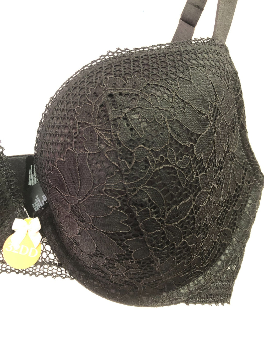 Debenhams Bra 32DD Black Underwired Padded Ruby Lace Plunge BNWT