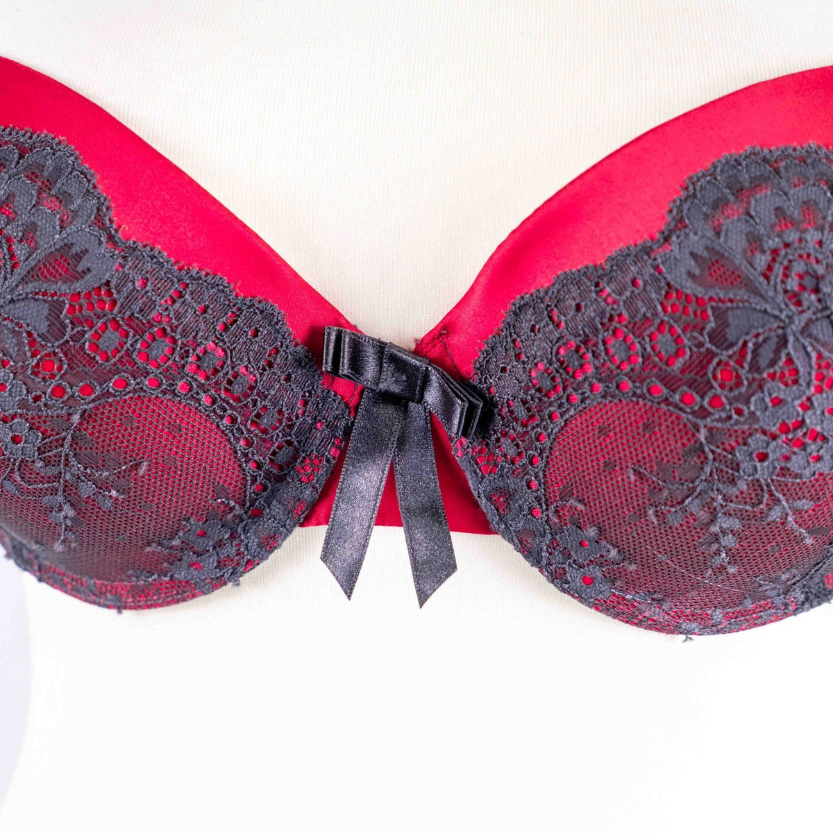 After Eden Red 36C Bra with Grey Lace Detail NWT RRP £38.00