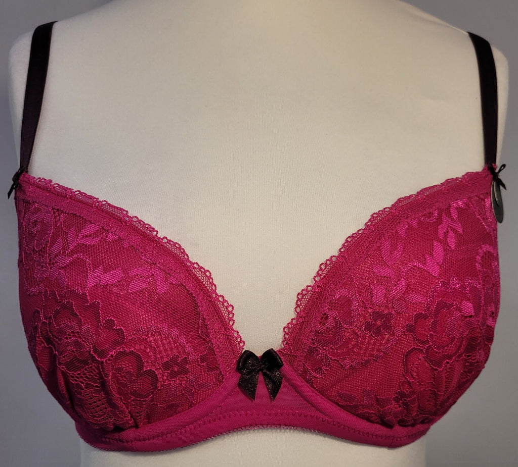Bra 32DD Fuchsia/Grape Sexy Lace Plunge 95166 by Ann Summers New with Tags