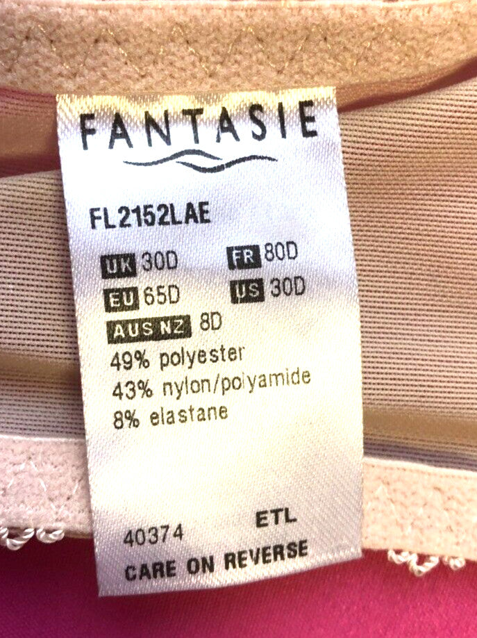Fantasie Bra 30D Bronze Plunge Balcony Underwired Non Padded Savannah 2152  BNWT