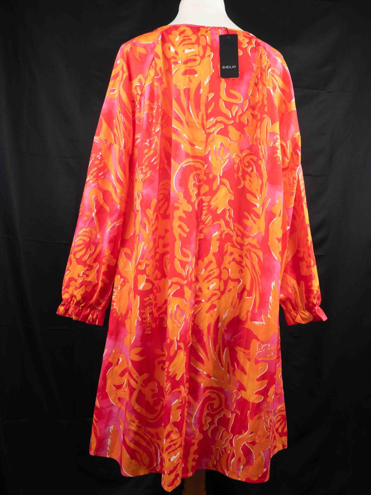Sheilay Pink/Orange Floral XL Kaftan Beach Top New With Tag
